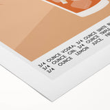 Art deco poster featuring a stylized cocktail, in bold black and gold tones, on rolled canvas.