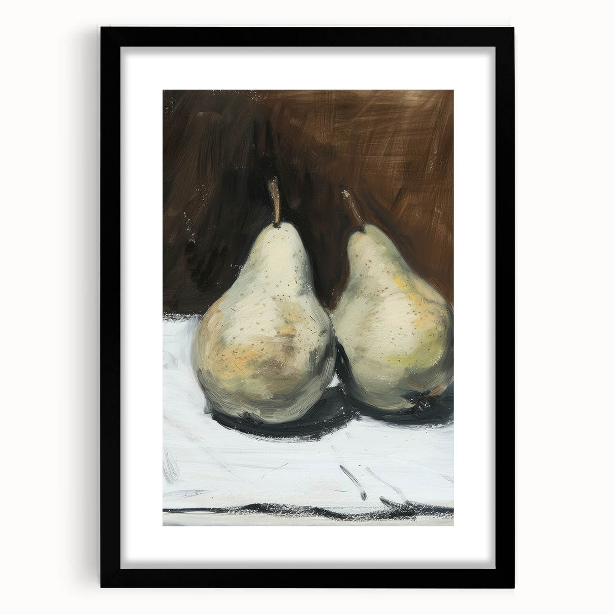 Extra large abstract art print featuring vibrant, colorful fruits on textured canvas, ideal for living room decor.