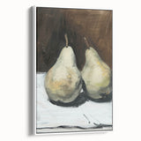 Vintage poster art of colorful fruits on extra large framed canvas, ideal for living room decor.