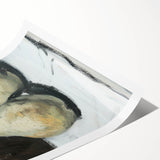 Extra large wall art featuring line art flowers in black on white, rolled print format, suited for large living room spaces.