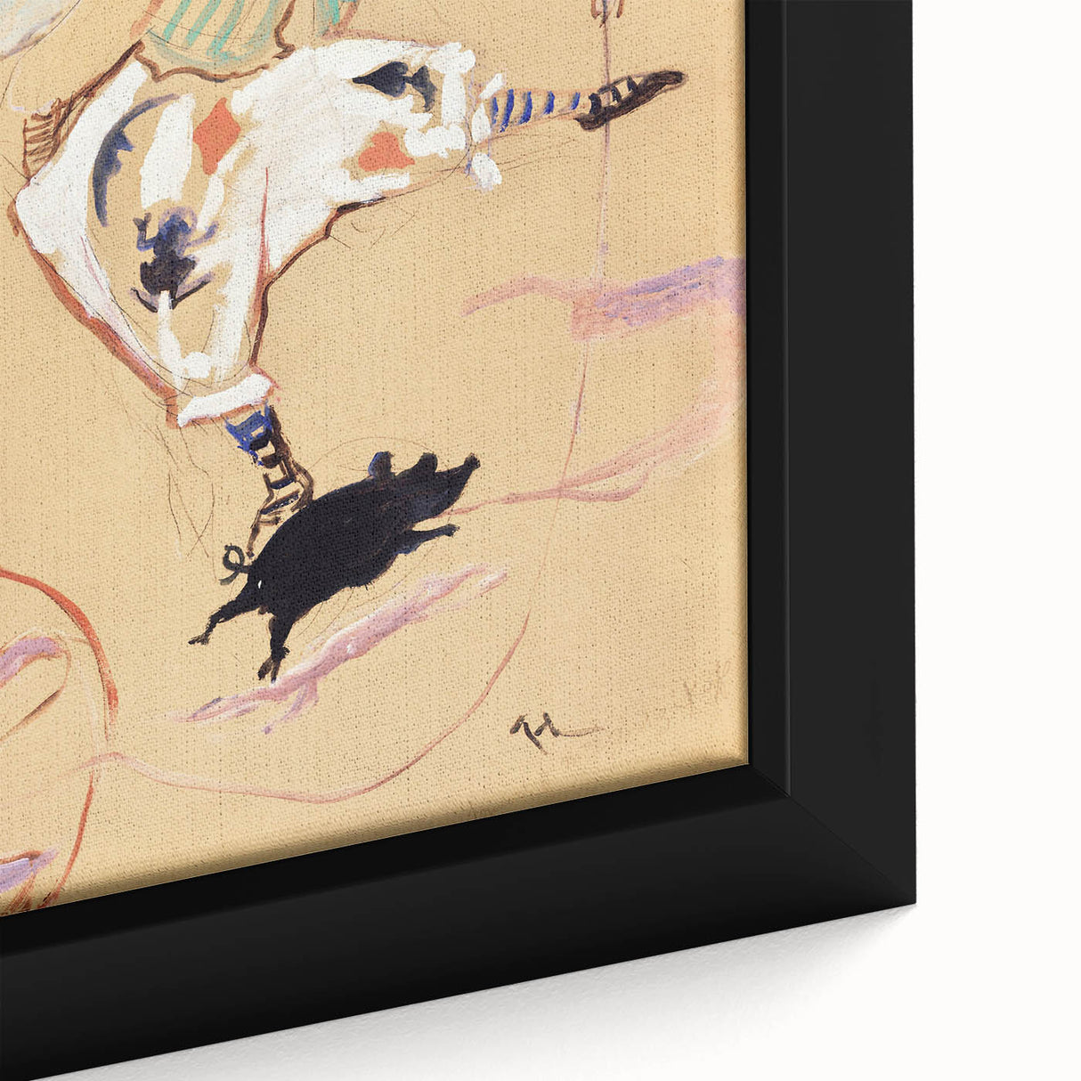 At the Circus - Playful Clown Art Print by Henri de Toulouse-Lautrec