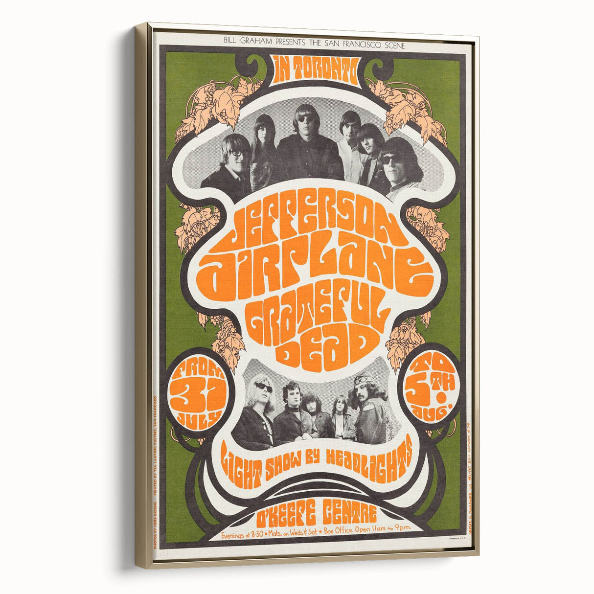 Jefferson Airplane & Grateful Dead Retro Concert Wall Art