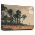 Realism Art Prints - Serene Palm Trees Landscape on Canvas and Acrylic