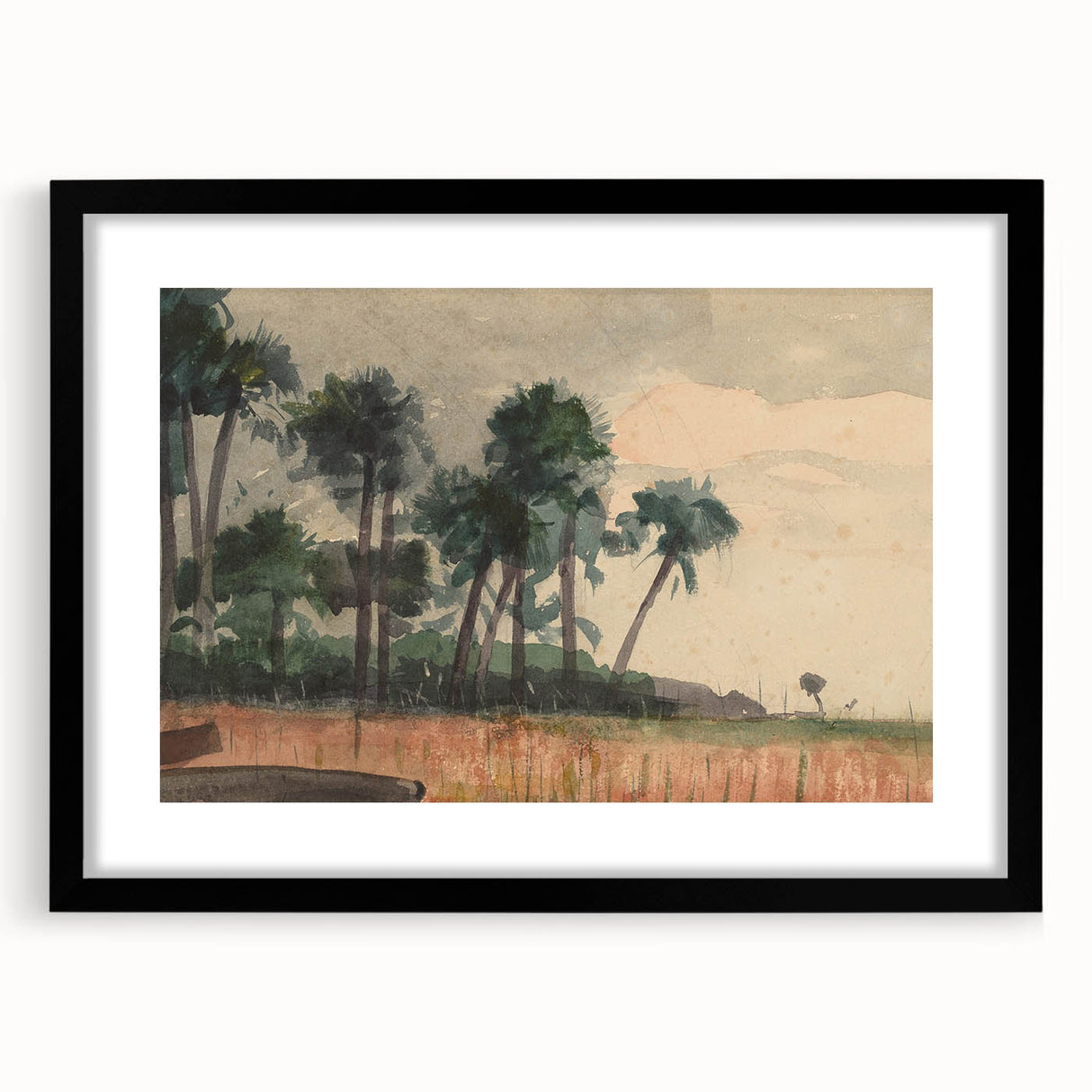Realism Art Prints - Serene Palm Trees Landscape on Canvas and Acrylic