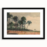 Realism Art Prints - Serene Palm Trees Landscape on Canvas and Acrylic