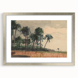 Realism Art Prints - Serene Palm Trees Landscape on Canvas and Acrylic