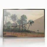 Realism Art Prints - Serene Palm Trees Landscape on Canvas and Acrylic
