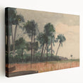 Realism Art Prints - Serene Palm Trees Landscape on Canvas and Acrylic