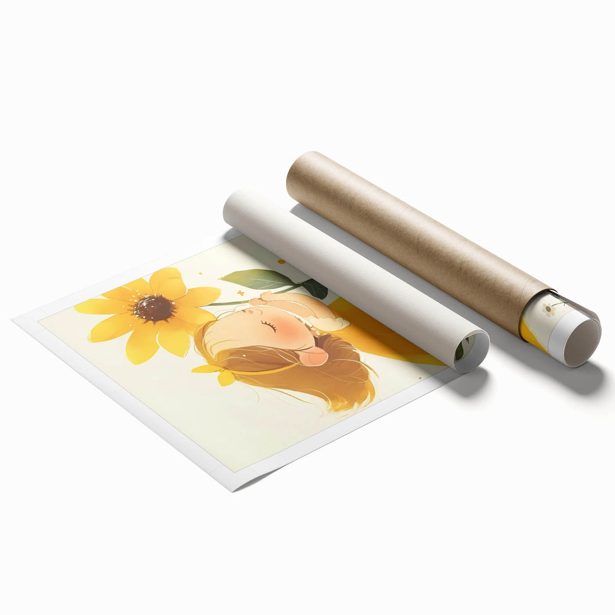 Sunflower Girl Nursery Art for Kids - Girls Bedroom Art