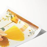 Sunflower Girl Nursery Art for Kids - Girls Bedroom Art