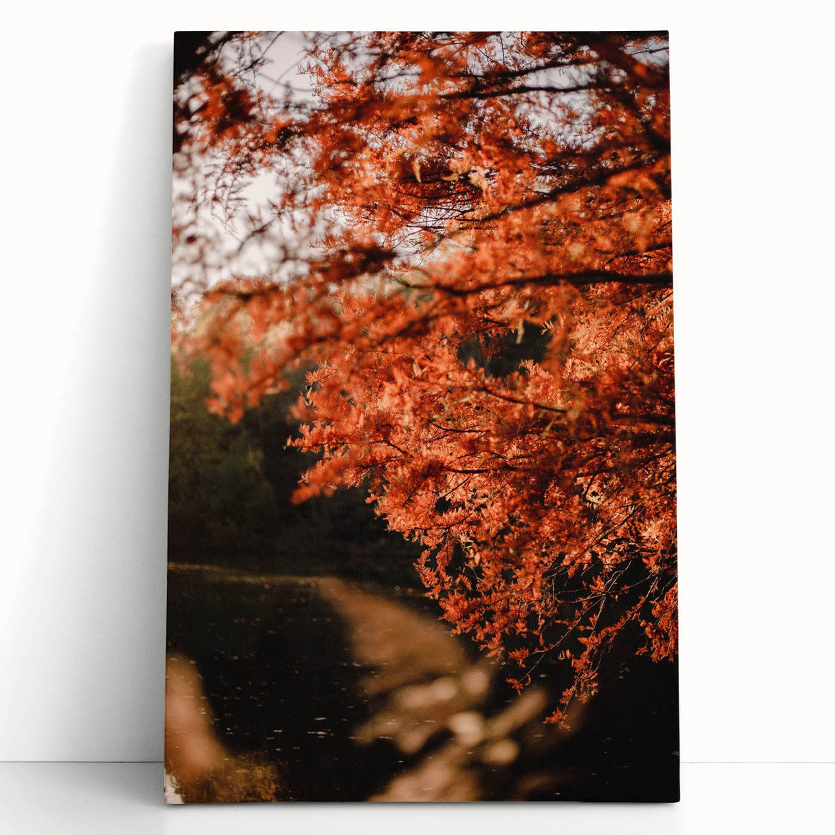 Black and white abstract tree design on large stretched canvas, ideal for kitchen wall art or bedroom ambiance.
