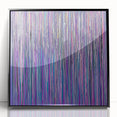 Acrylic Dining Room Artwork – Vibrant Purple and Blue Drip Art