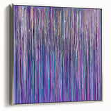 Acrylic Dining Room Artwork – Vibrant Purple and Blue Drip Art