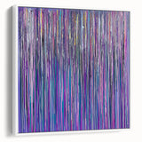 Acrylic Dining Room Artwork – Vibrant Purple and Blue Drip Art