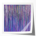 Acrylic Dining Room Artwork – Vibrant Purple and Blue Drip Art