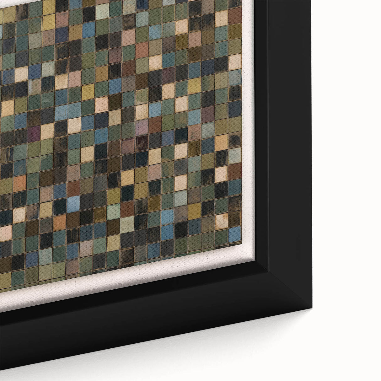 Rustic Mosaic Living Room Wall Art - Modern Abstract Canvas Print