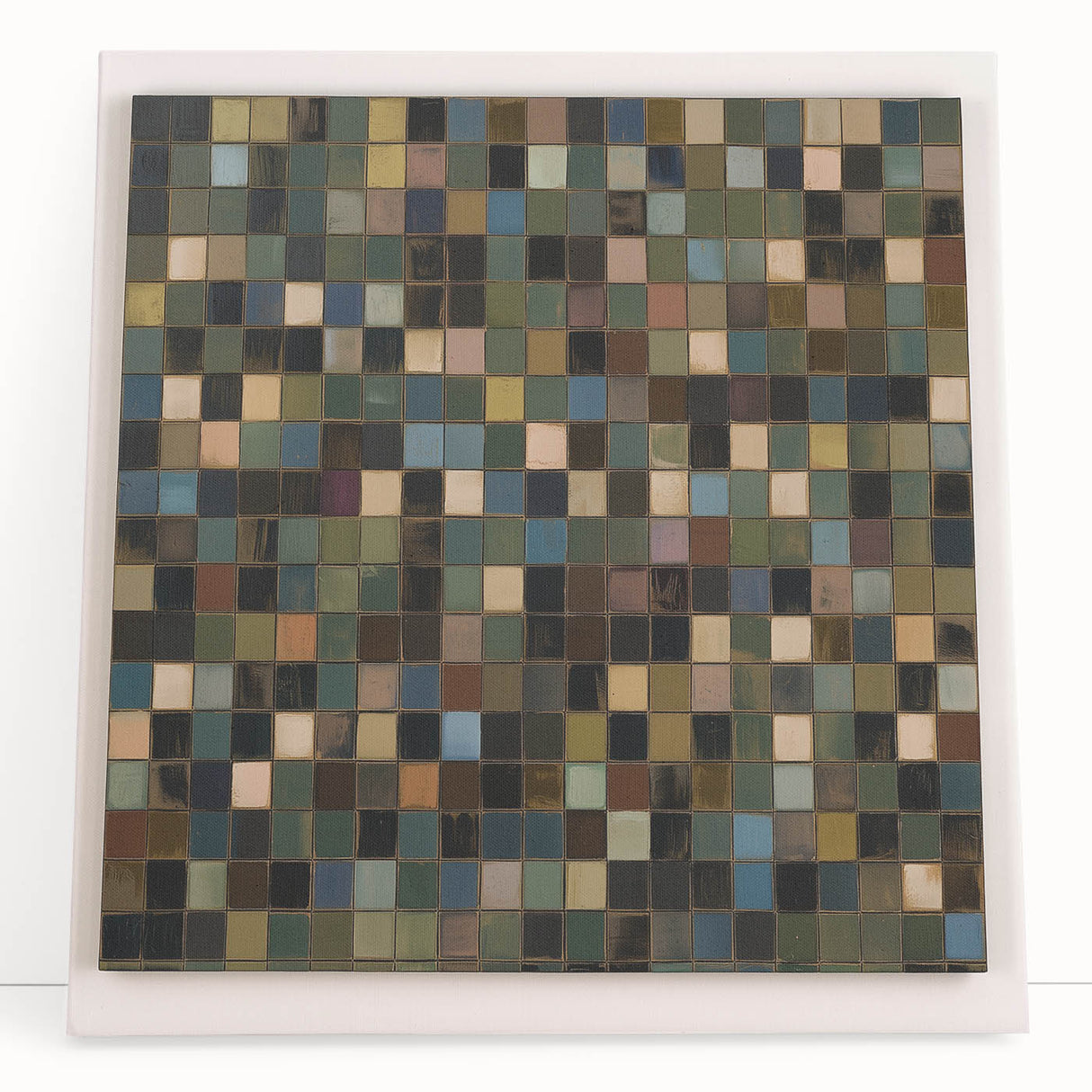 Rustic Mosaic Living Room Wall Art - Modern Abstract Canvas Print
