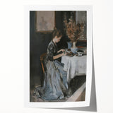 Abstract figurative rolled print showcasing vibrant colors and dynamic shapes, ideal for modern home decor. Packaged securely in a cardboard tube for safe delivery.