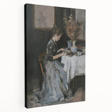 Colorful abstract figurative stretched canvas artwork showcasing dynamic shapes and vibrant hues, ideal for modern home decor or art enthusiasts.