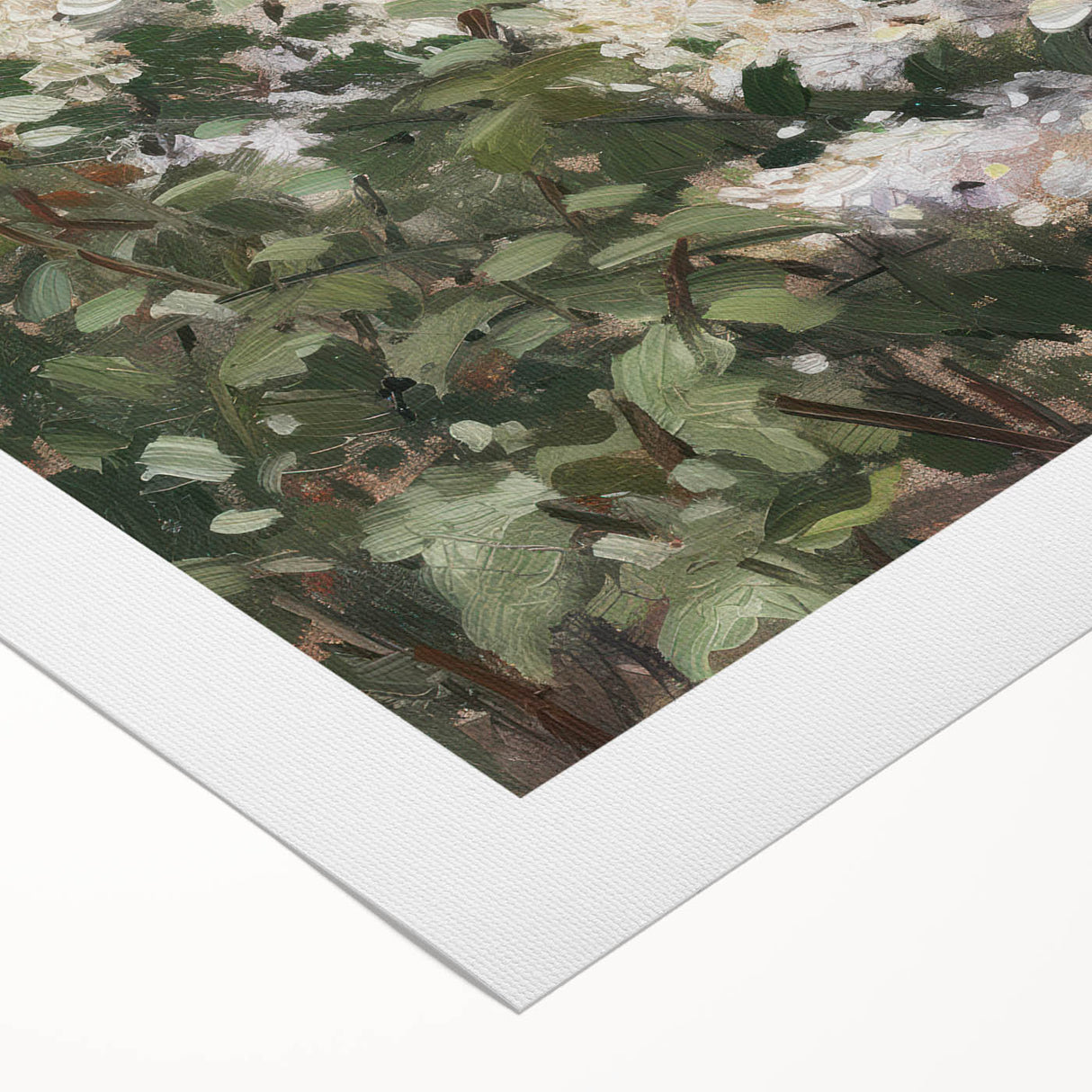 Abstract floral design on rolled canvas showcasing vibrant colors and intricate patterns, ideal for modern home decor and artistic wall displays.