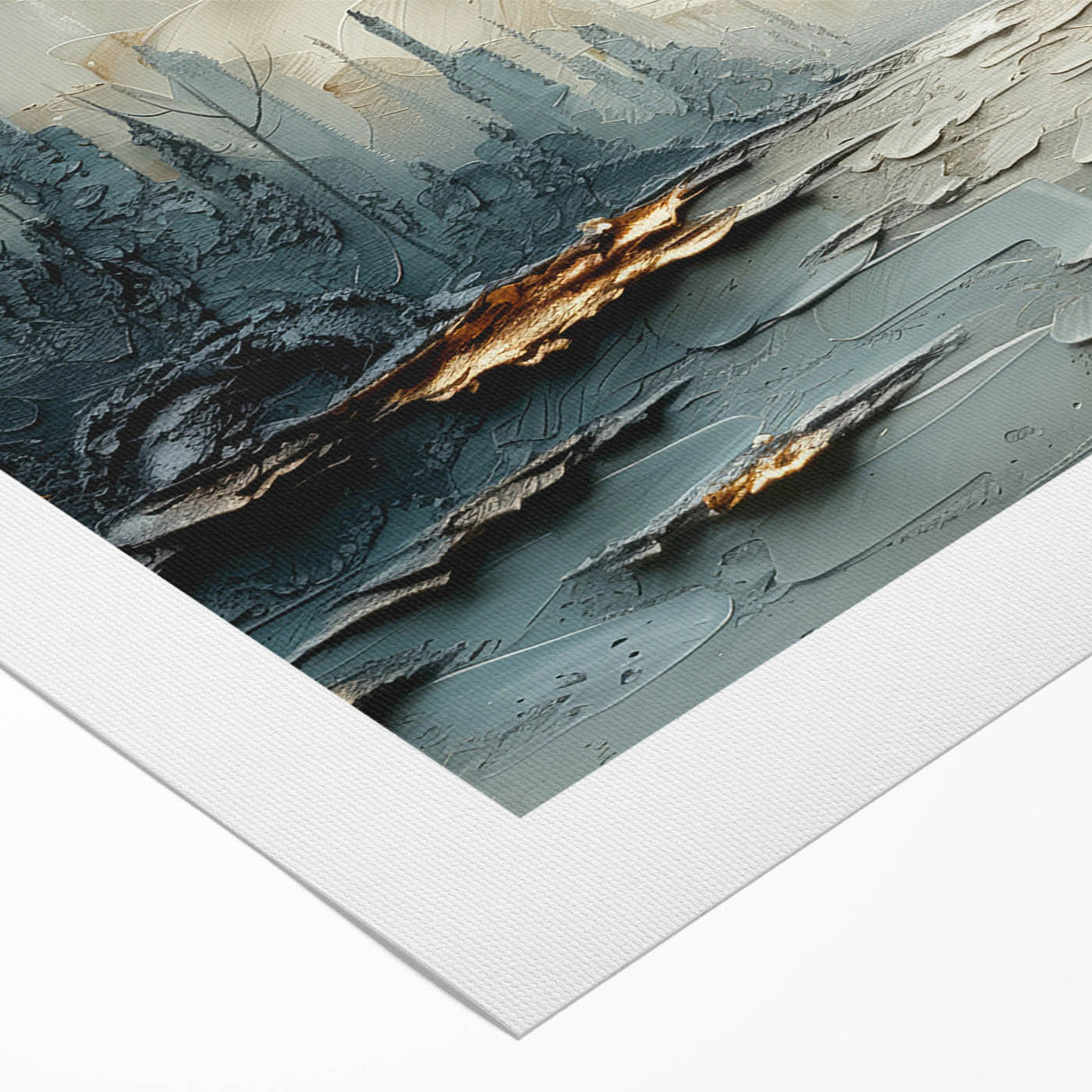 Abstract landscape wall art on rolled canvas, featuring vibrant colors and dynamic shapes, ideal for modern home decor. Comes in a protective cardboard tube.