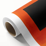 Geometric Abstract Wall Decor – Orange, Black & White Blocks