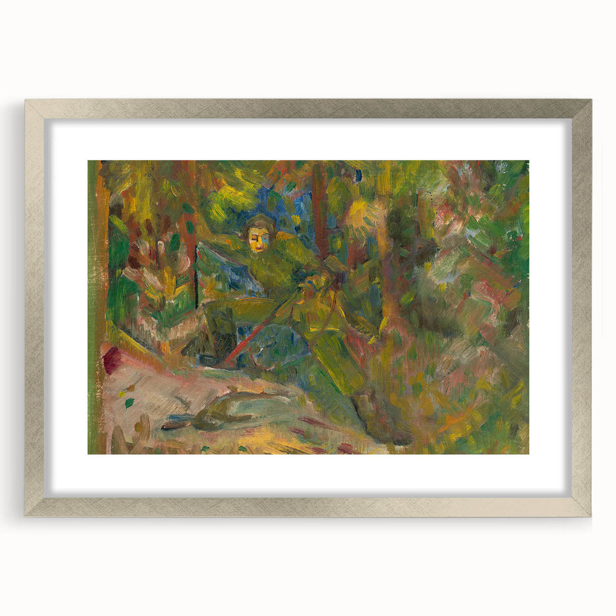 Expressionist Art: Vibrant Abstract Forest Scene Wall Art on Canvas