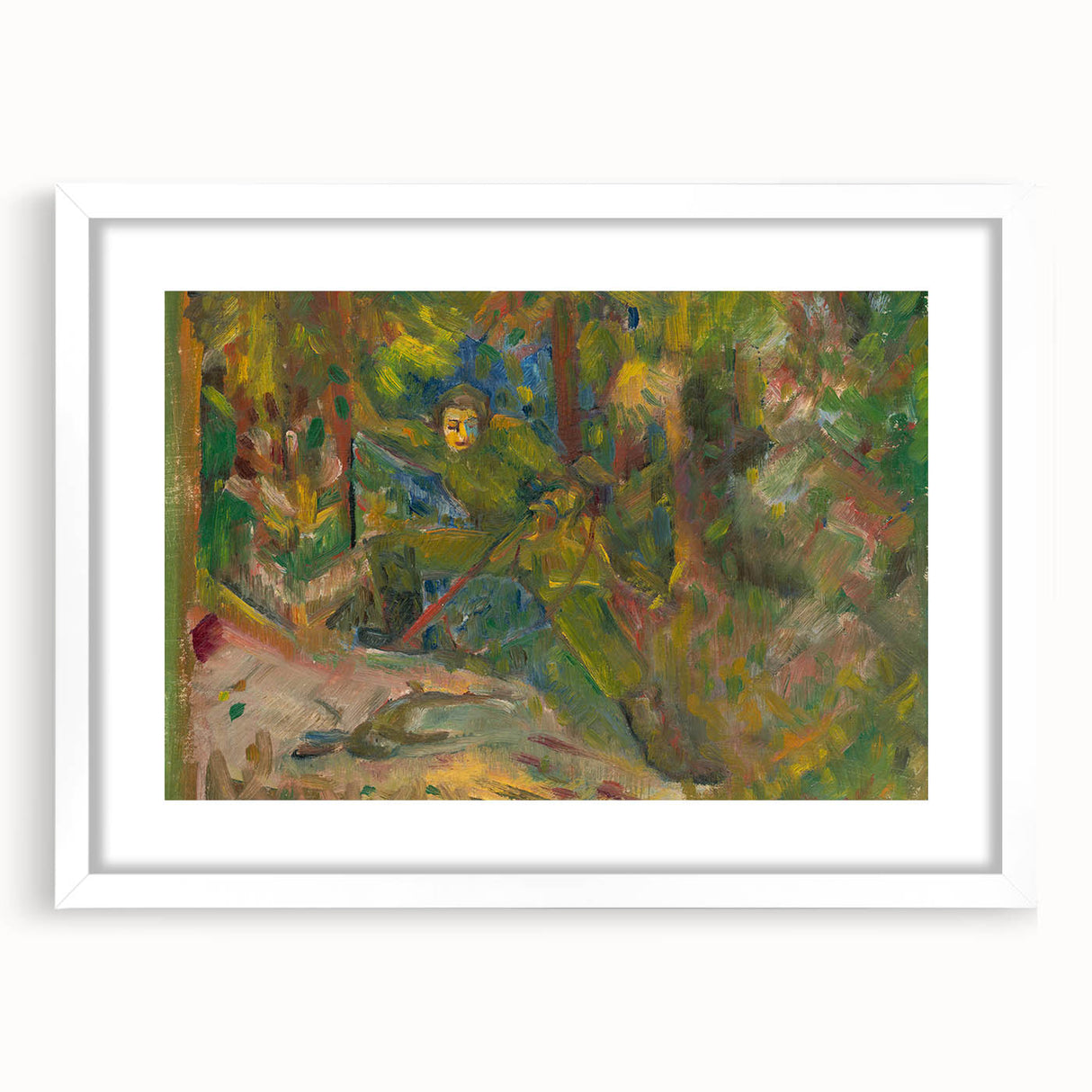 Expressionist Art: Vibrant Abstract Forest Scene Wall Art on Canvas