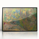 Expressionist Art: Vibrant Abstract Forest Scene Wall Art on Canvas