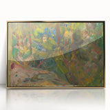 Expressionist Art: Vibrant Abstract Forest Scene Wall Art on Canvas