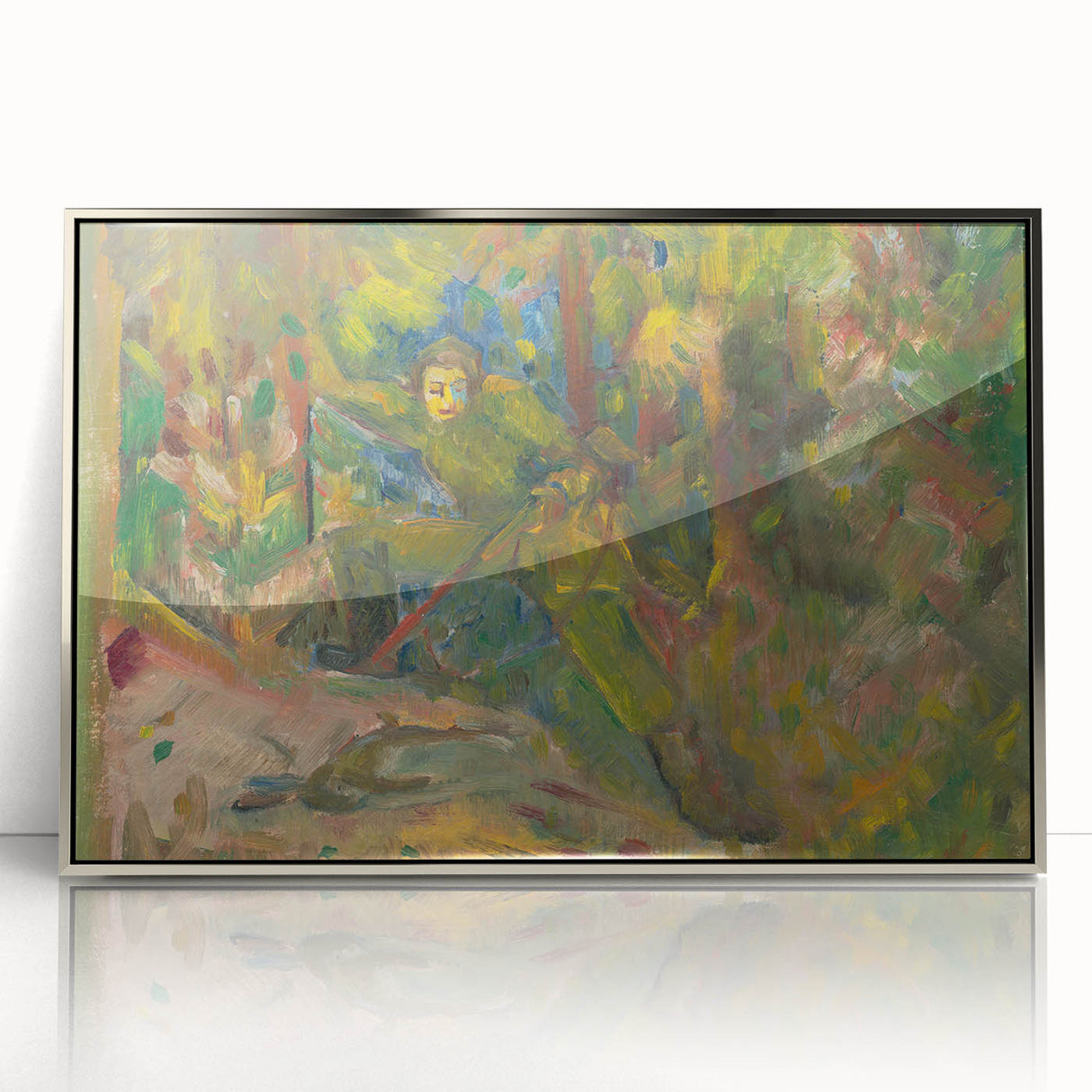 Expressionist Art: Vibrant Abstract Forest Scene Wall Art on Canvas