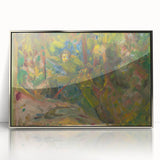 Expressionist Art: Vibrant Abstract Forest Scene Wall Art on Canvas