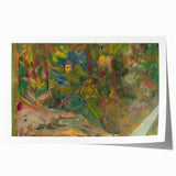 Expressionist Art: Vibrant Abstract Forest Scene Wall Art on Canvas