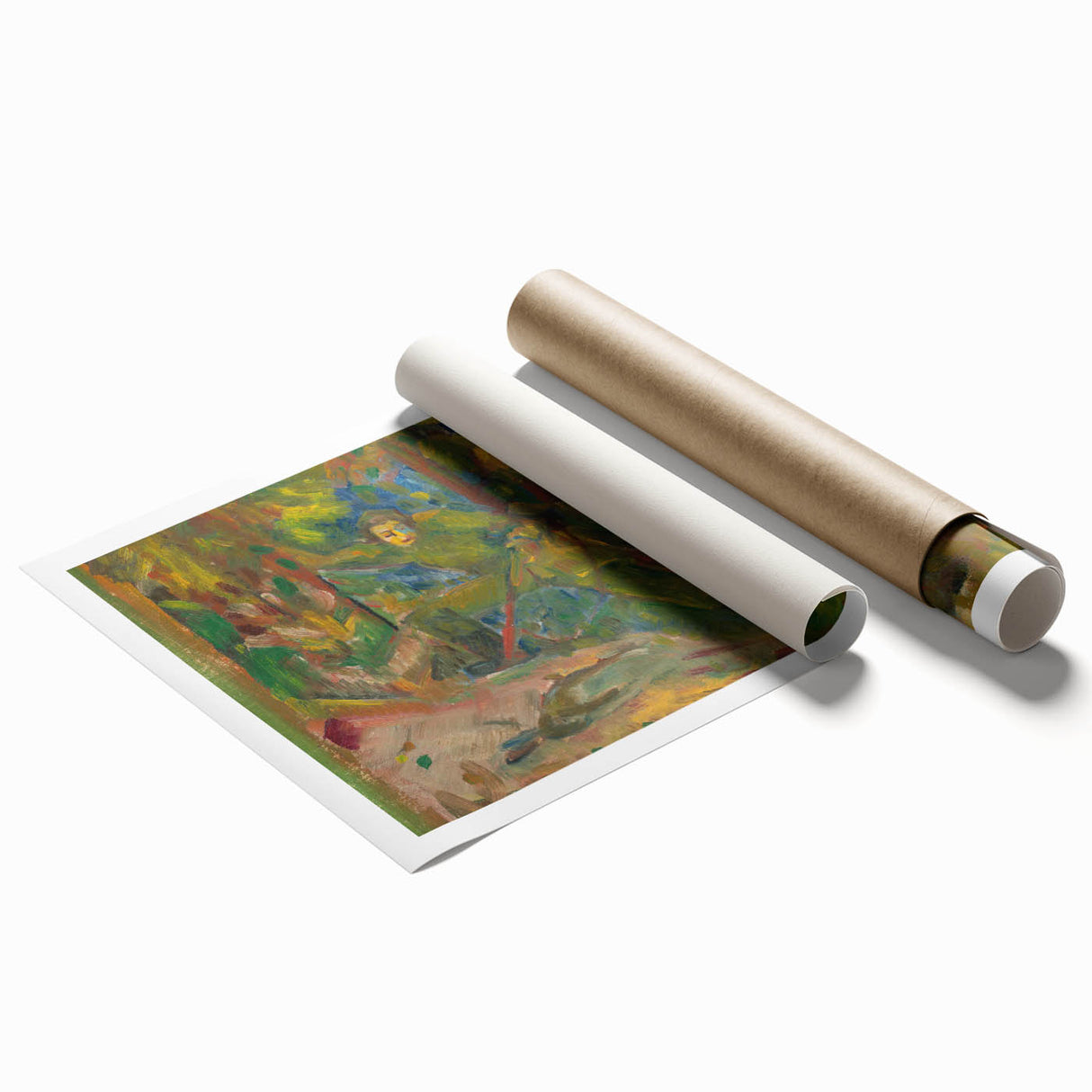 Expressionist Art: Vibrant Abstract Forest Scene Wall Art on Canvas