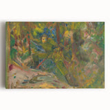 Expressionist Art: Vibrant Abstract Forest Scene Wall Art on Canvas