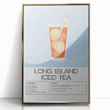 Art deco poster featuring a stylized cocktail glass in gold and black, acrylic framed, ideal for modern art wall decor.