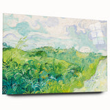 Green Wheat Fields by Van Gogh: Lush Impressionist Landscape Wall Art