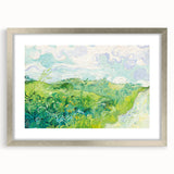 Green Wheat Fields by Van Gogh: Lush Impressionist Landscape Wall Art