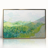 Green Wheat Fields by Van Gogh: Lush Impressionist Landscape Wall Art