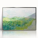 Green Wheat Fields by Van Gogh: Lush Impressionist Landscape Wall Art
