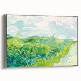 Green Wheat Fields by Van Gogh: Lush Impressionist Landscape Wall Art