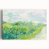 Green Wheat Fields by Van Gogh: Lush Impressionist Landscape Wall Art