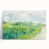 Green Wheat Fields by Van Gogh: Lush Impressionist Landscape Wall Art