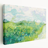 Green Wheat Fields by Van Gogh: Lush Impressionist Landscape Wall Art