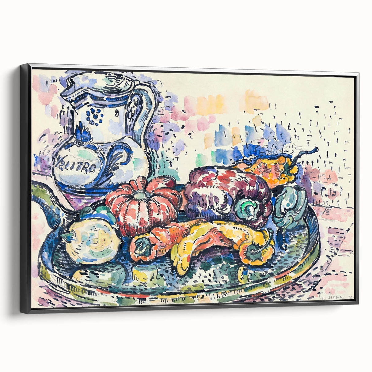 Vibrant Still Life with Jug - Modern Wall Art in Playful Colors