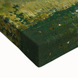 Realism Art Prints - Garden Scene with Farmer and Red House on Canvas