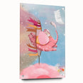 Magical Pink Elephant Art for Kids - Nursery Wall Art