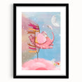 Magical Pink Elephant Art for Kids - Nursery Wall Art