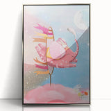 Magical Pink Elephant Art for Kids - Nursery Wall Art