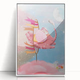 Magical Pink Elephant Art for Kids - Nursery Wall Art